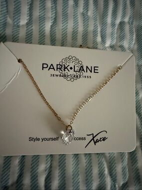 Park Lane Gold-Tone Necklace with Clear Crystal Pendant
